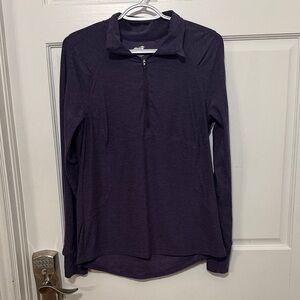 Avia Women's Dark Purple Long Sleeve Top with Thumb Holes